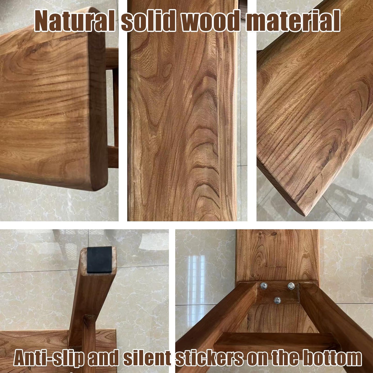EoVrilyx Reclaimed Elm Rustic Entry Way Benches Seat-Farmhouse Indoor Solid Wooden Noodle Bench,Maximum Load 880IB,Handcraft for Entryway Bedroom/Living Room/Dining Room