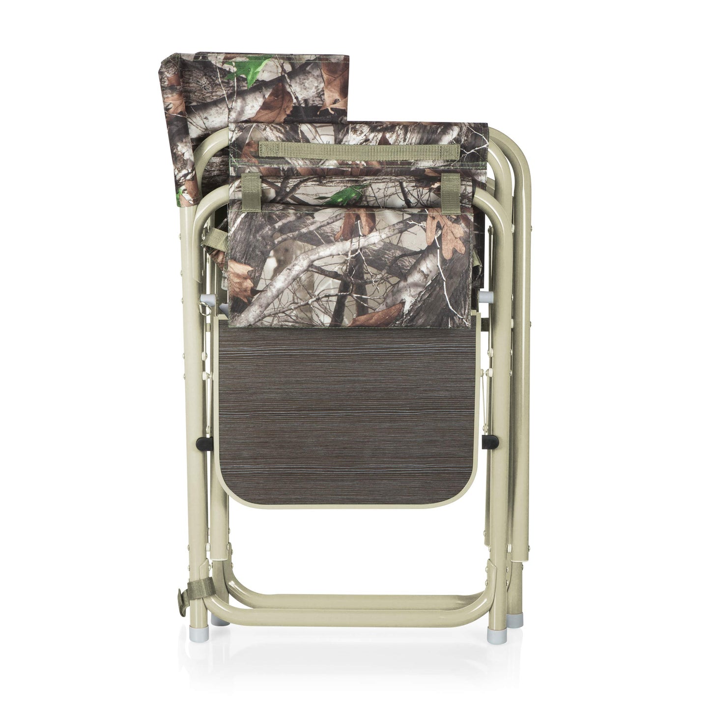PICNIC TIME Outdoor Directors Chair with Side Table, 300 lb Capacity Folding Outdoor Beach Chair for Adults with Foldaway Backpack Straps, Armrest Caddy, and Umbrella Loop (Camouflage)