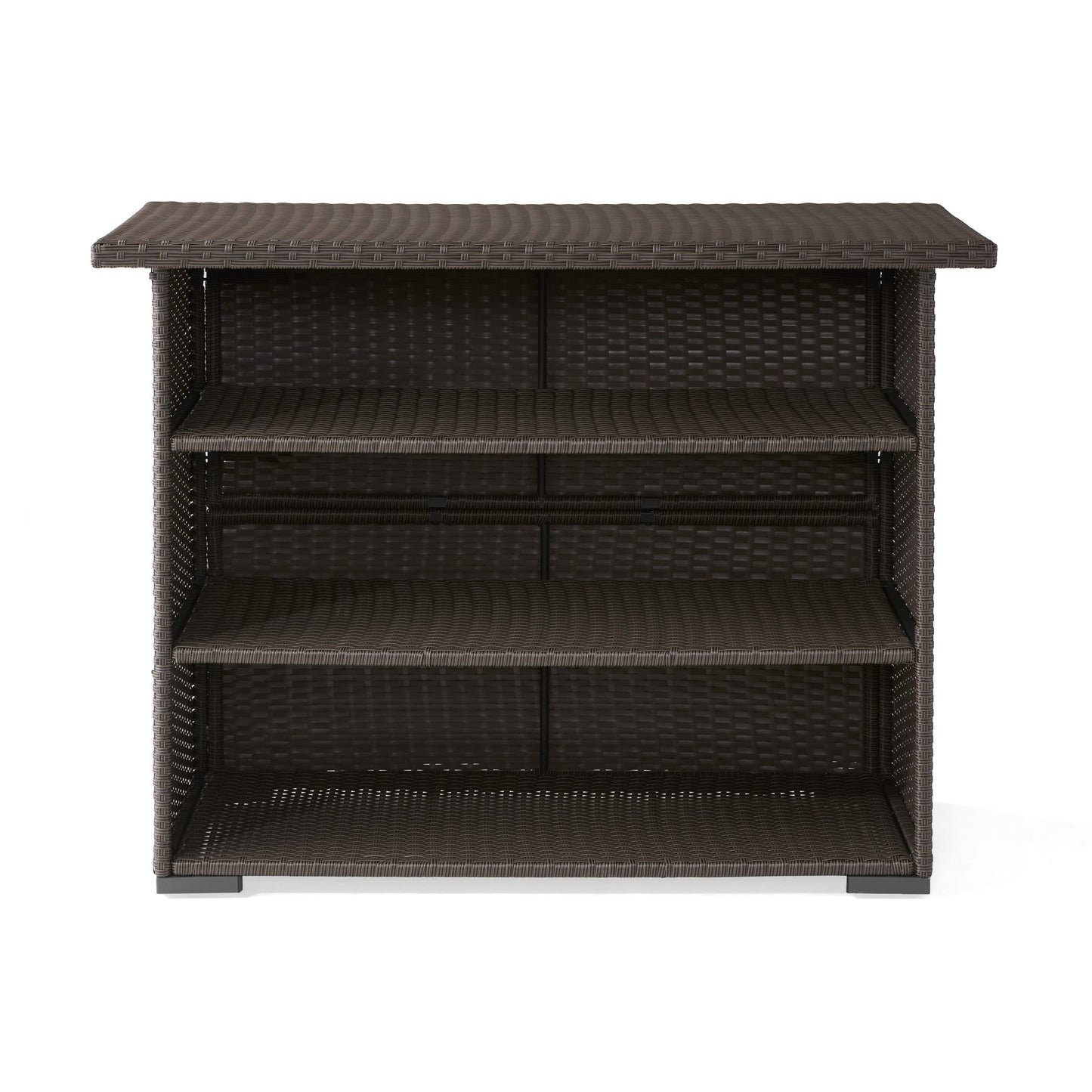 Christopher Knight Home Trinidad PE Bar, Dark Brown, Dimensions: 51.50”L x 25.15”W x 39.00”H