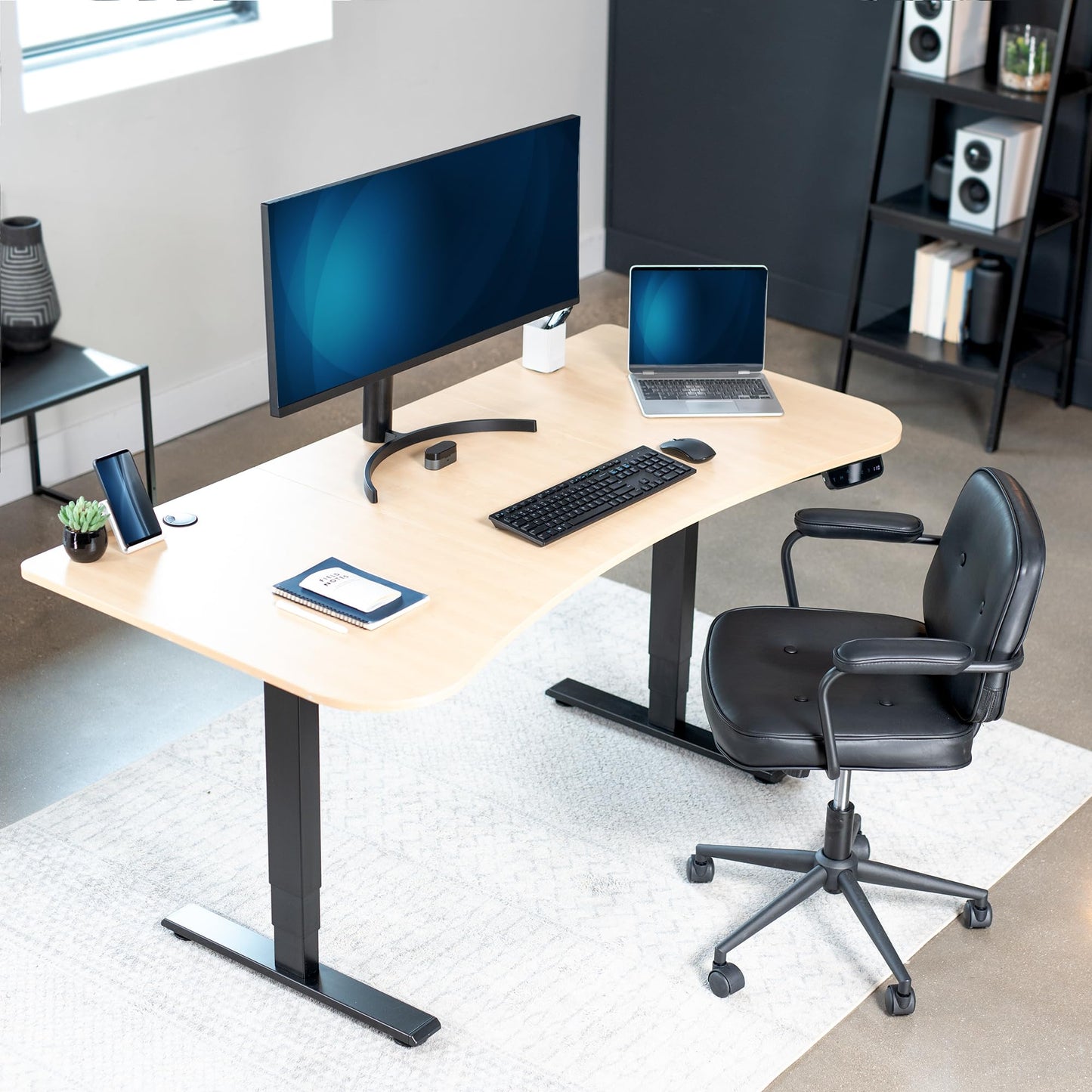 VIVO 63 x 32 inch Universal Table Top for Standard and Sit to Stand Height Adjustable Home and Office Desk Frames, Light Wood Desktop, DESK-TOP1C