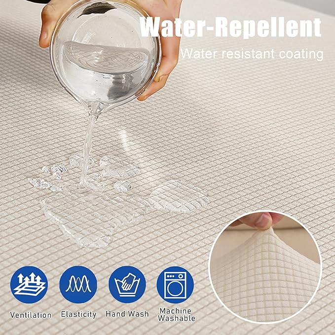 Water Repellent Sectional Couch Covers L Shaped Sofa Cushion Covers, Stretch