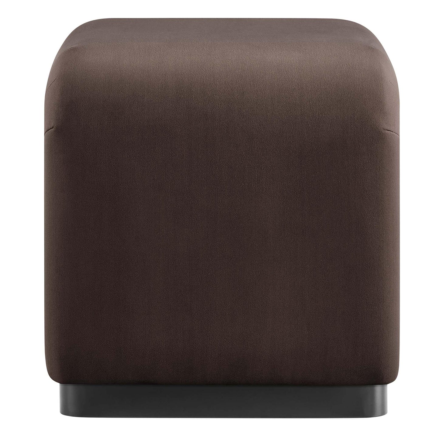 Modway EEI-6733-BLK-CHB Koda Performance Velvet Waterfall Stool, Black Chocolate Brown