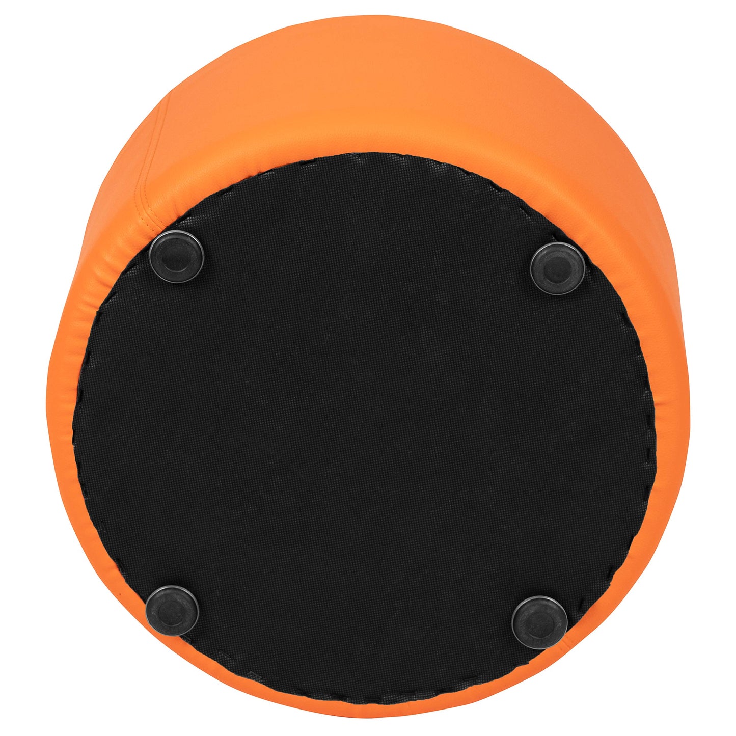 Flash Furniture Nicholas Soft Seating Flexible Circle for Classrooms and Daycares - 12" Seat Height (Orange)