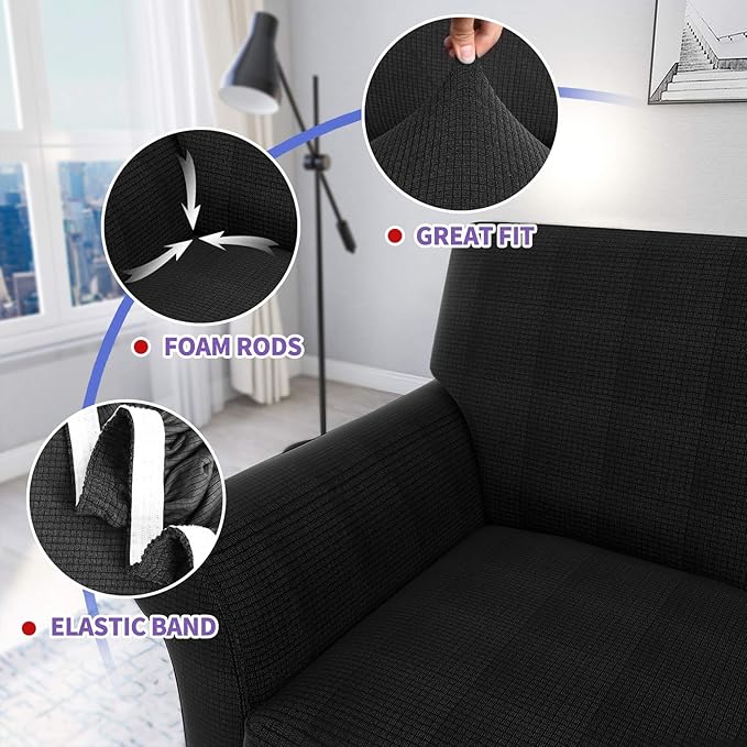 ZNSAYOTX 3 Piece Loveseat Covers