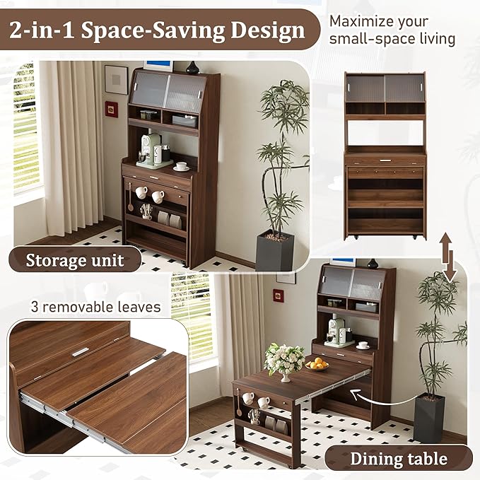 LUMISOL Space Saving Folding Dining Table