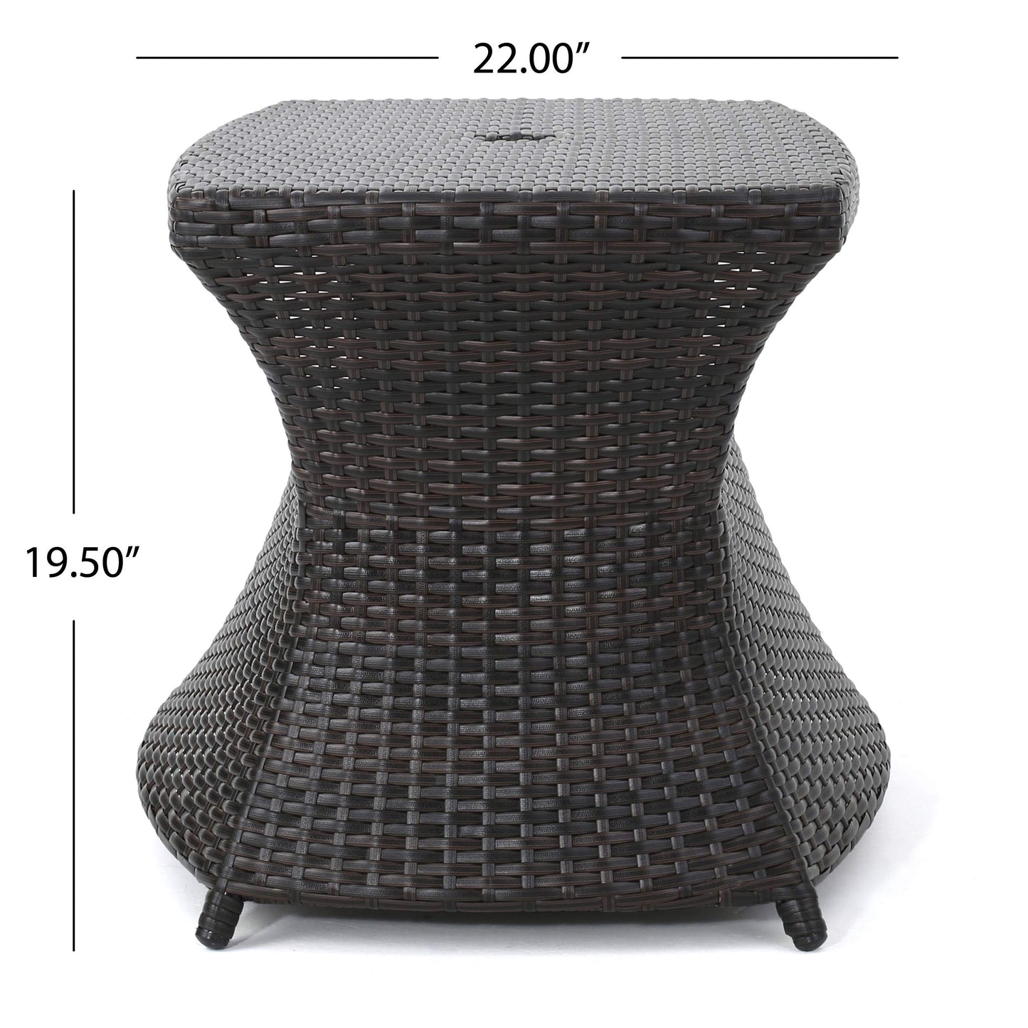 Christopher Knight Home Berkeley Outdoor Wicker Side Table, Multibrown