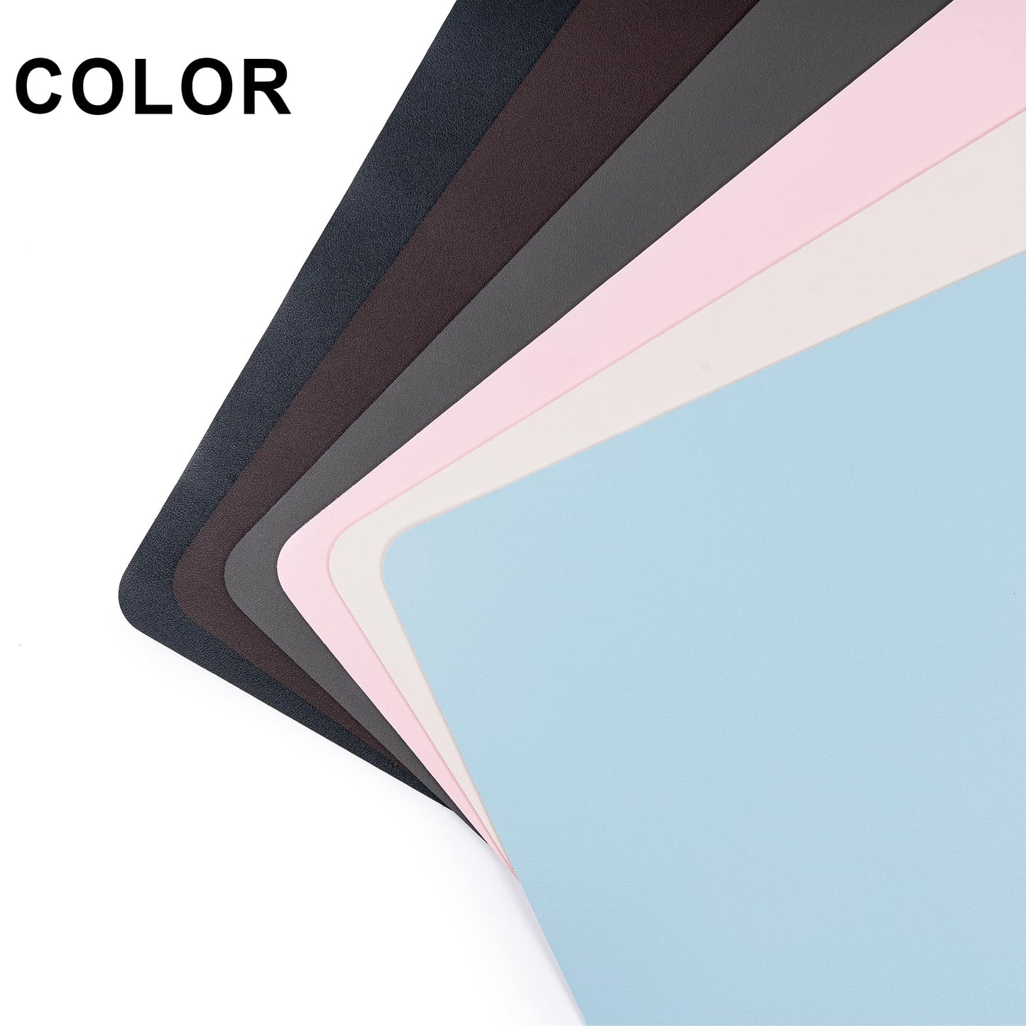 Leather Desk Pad Protector,Non-Slip Desk Pad,on-Slip PU Leather Large Mouse Pad,Easy Clean Desk Protecor Mat,Writing Pad for Office Work/Home/Decor(Black, 23.6" x 13.7")