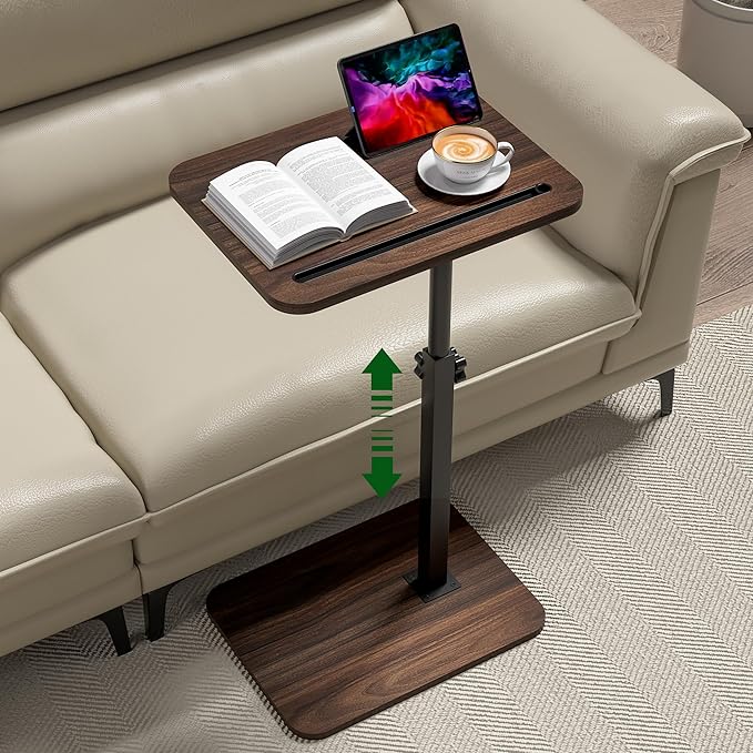 360° Swivel Sofa Side Table for Couch