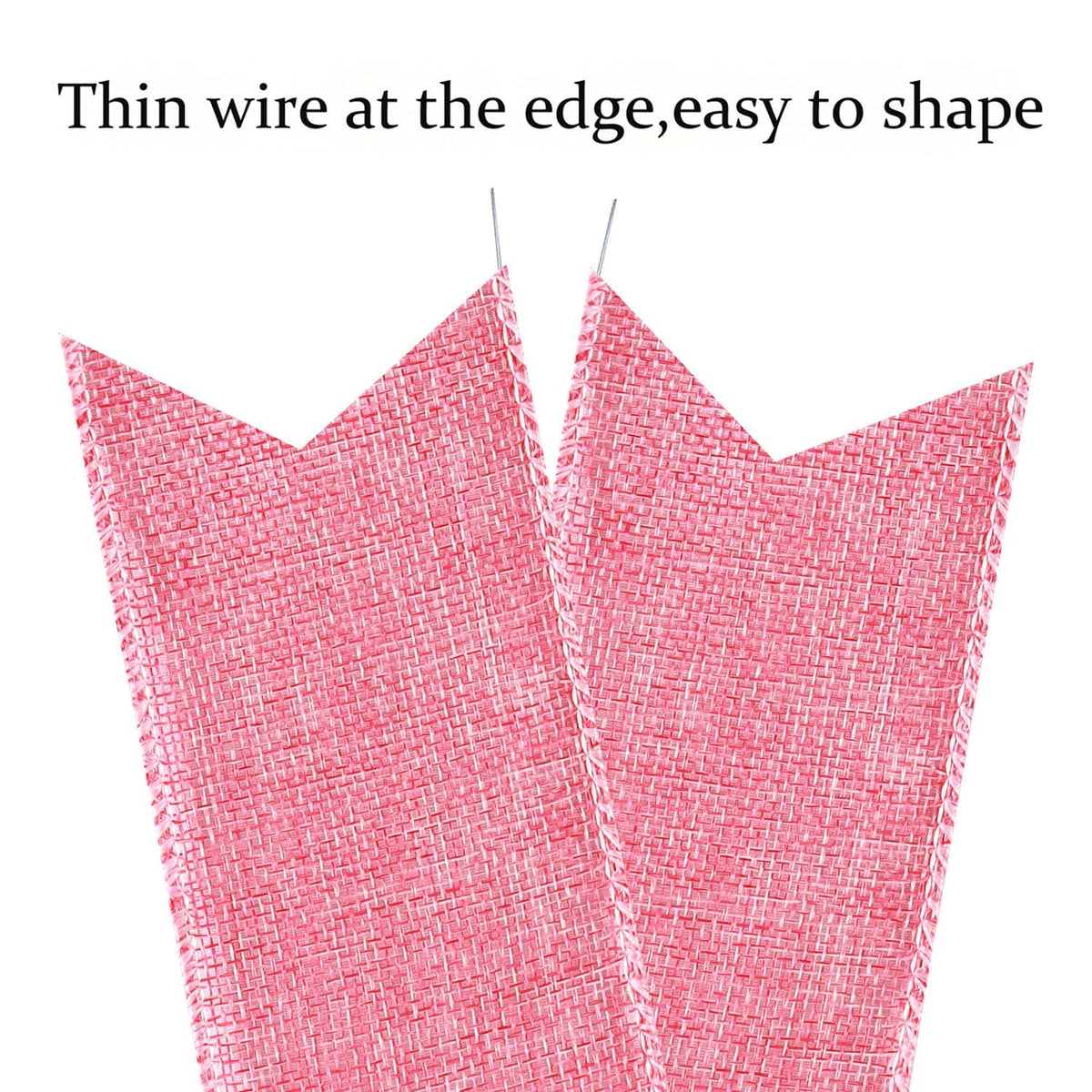2 Pcs Large Pink Easter Wreath Bows Decor,Spring Tree Topper Bow Decorations with Pink Burlap and Glitter String for Chridtmas Tree Holiday Home Front Door Outdoor