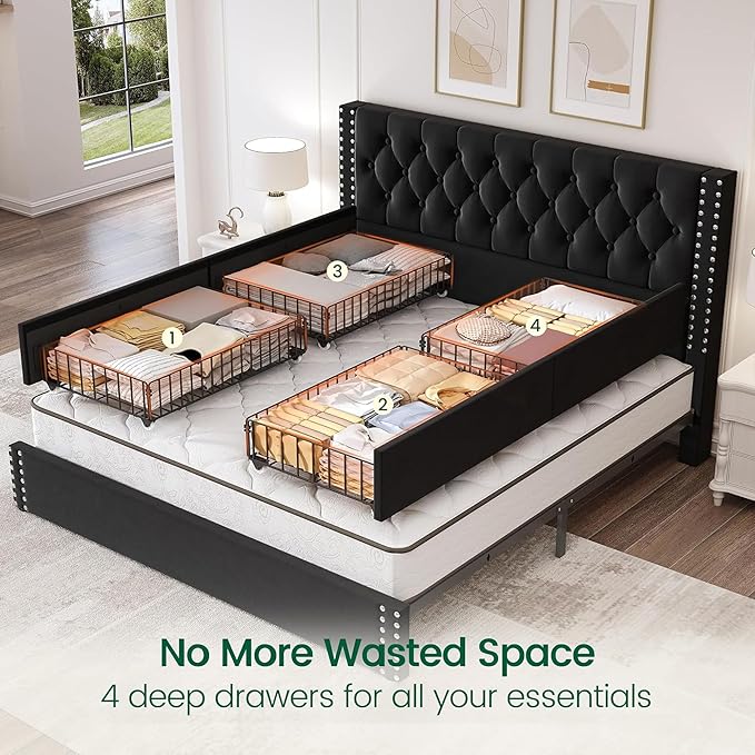 LARMACE King Size Bed Frame