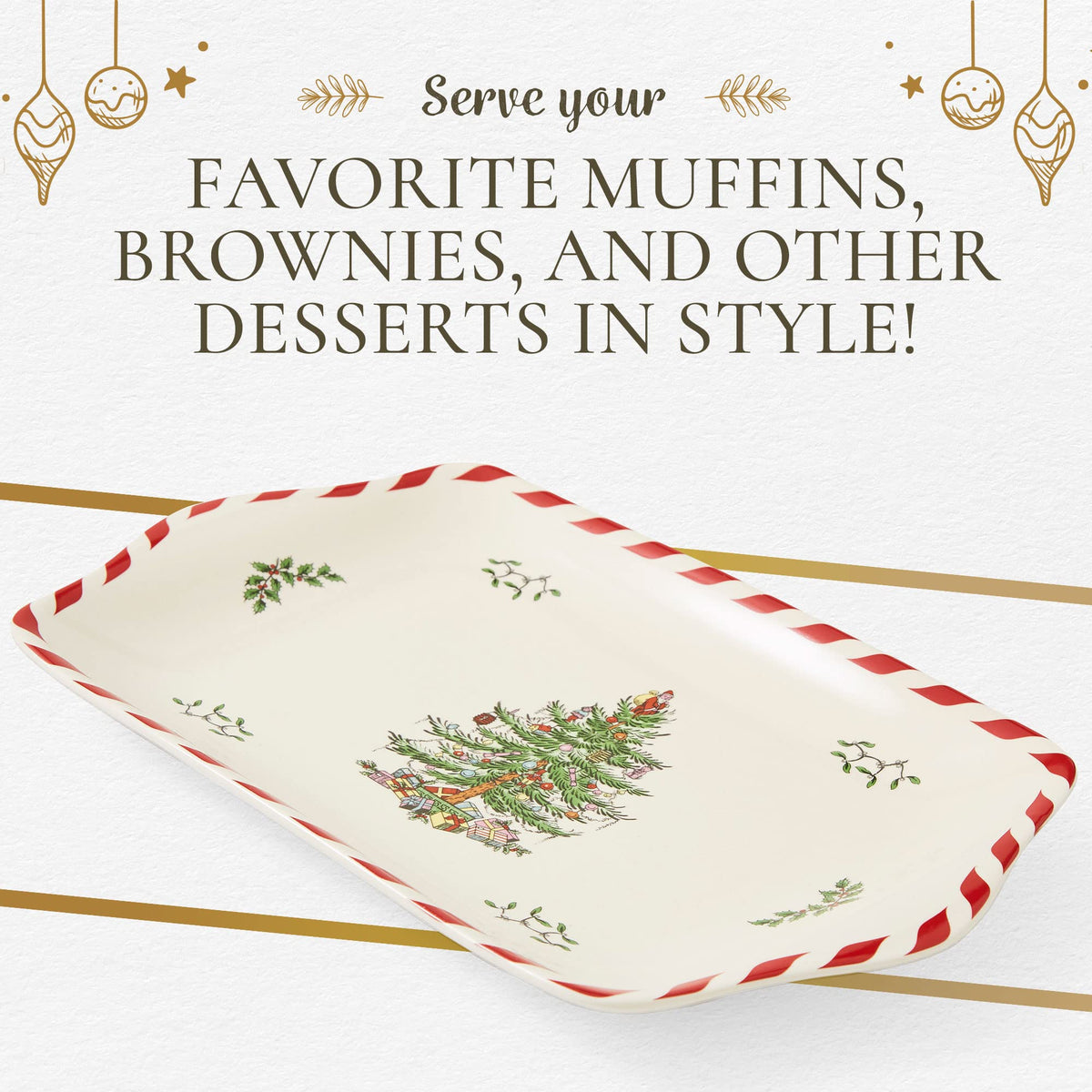 Christmas Tree Peppermint Dessert Tray