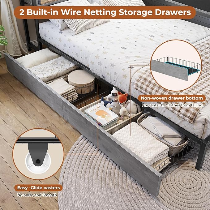 DICTAC Twin Corner Bed Frame