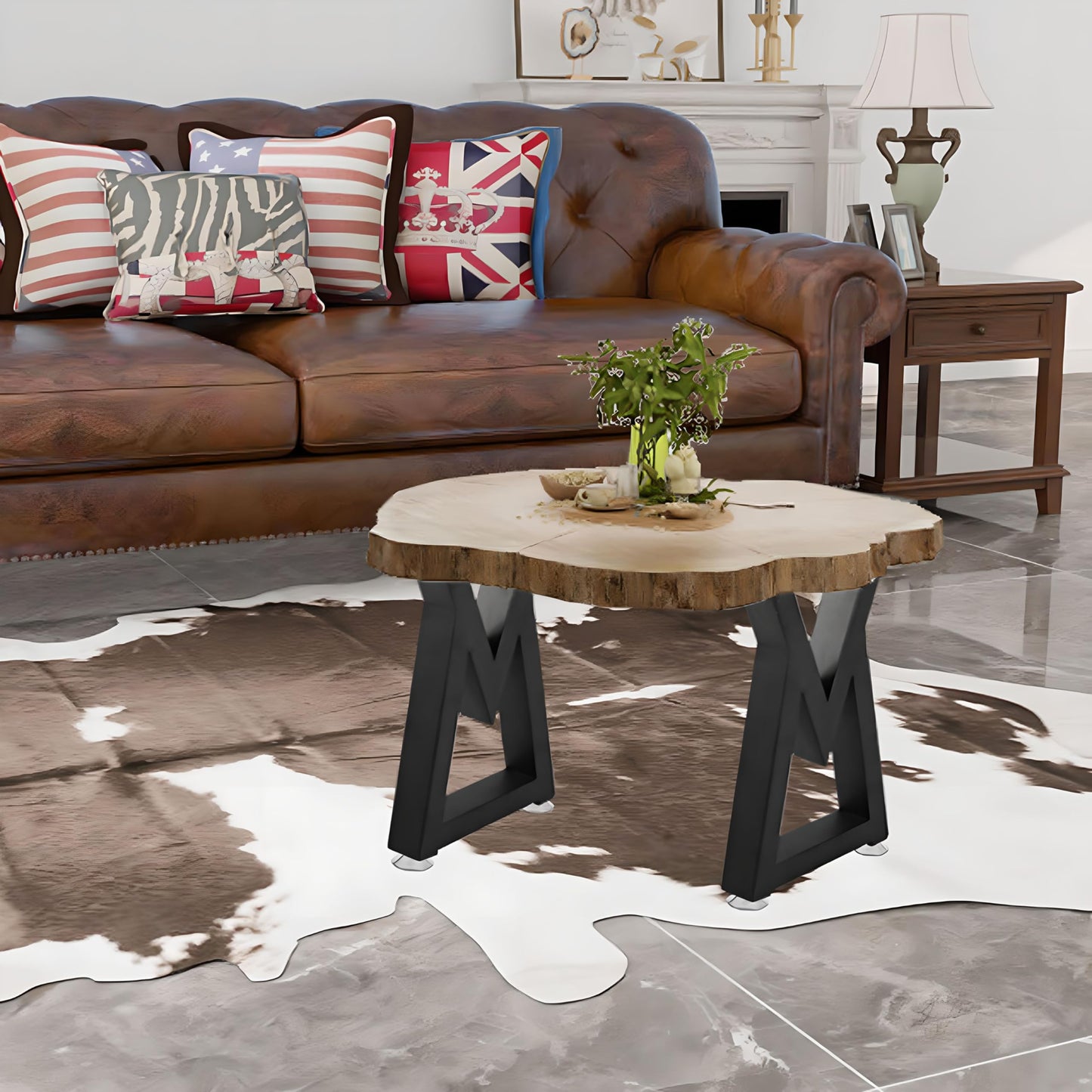 Rioychan 16 '' Metal Bench Legs, Desk and Coffee Table Legs Heavy Duty Iron for DIY Black End Side Tables, Furniture, Modern Desks, Bench, Sofa, V Shape