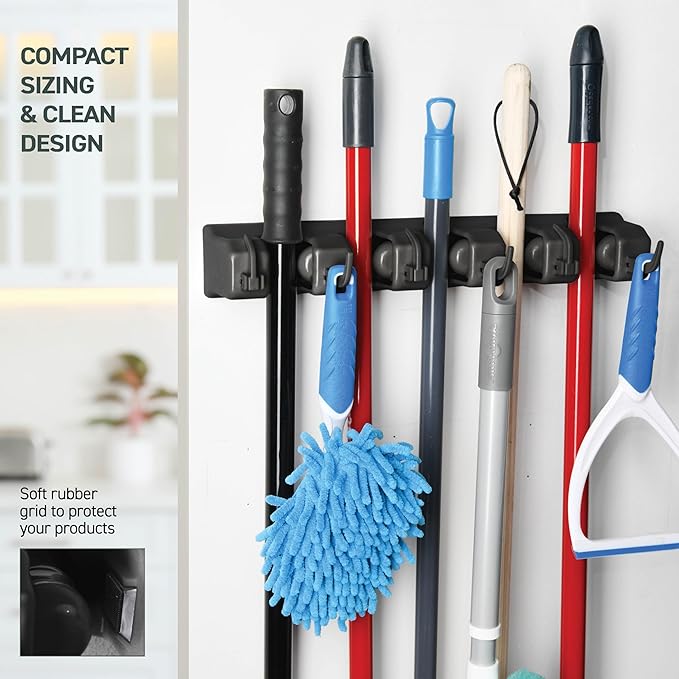 Mop and Broom Holder Wall Mount