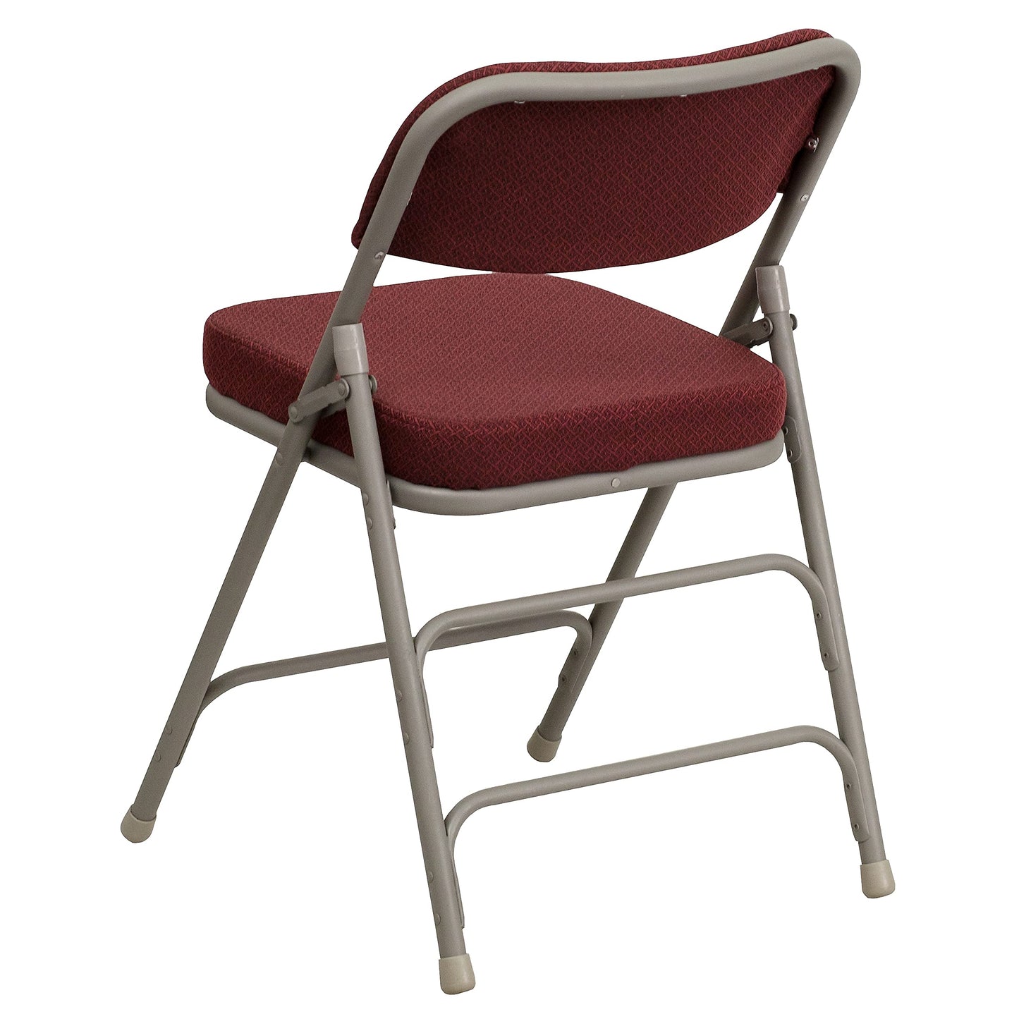 Flash Furniture Hercules Series Metal Folding Chairs with Cushioned Seat, Fabric Upholstered Event Chairs with 300-lb. Static Weight Capacity, Set of 2, Burgundy