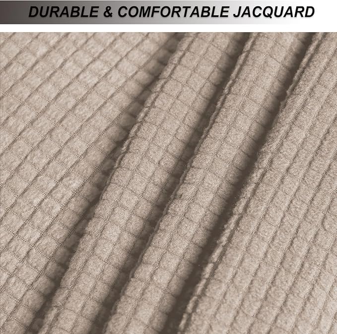 NeColorLife Stretch Ottoman Cover Square Oversized Soft Knitted Jacquard Thick