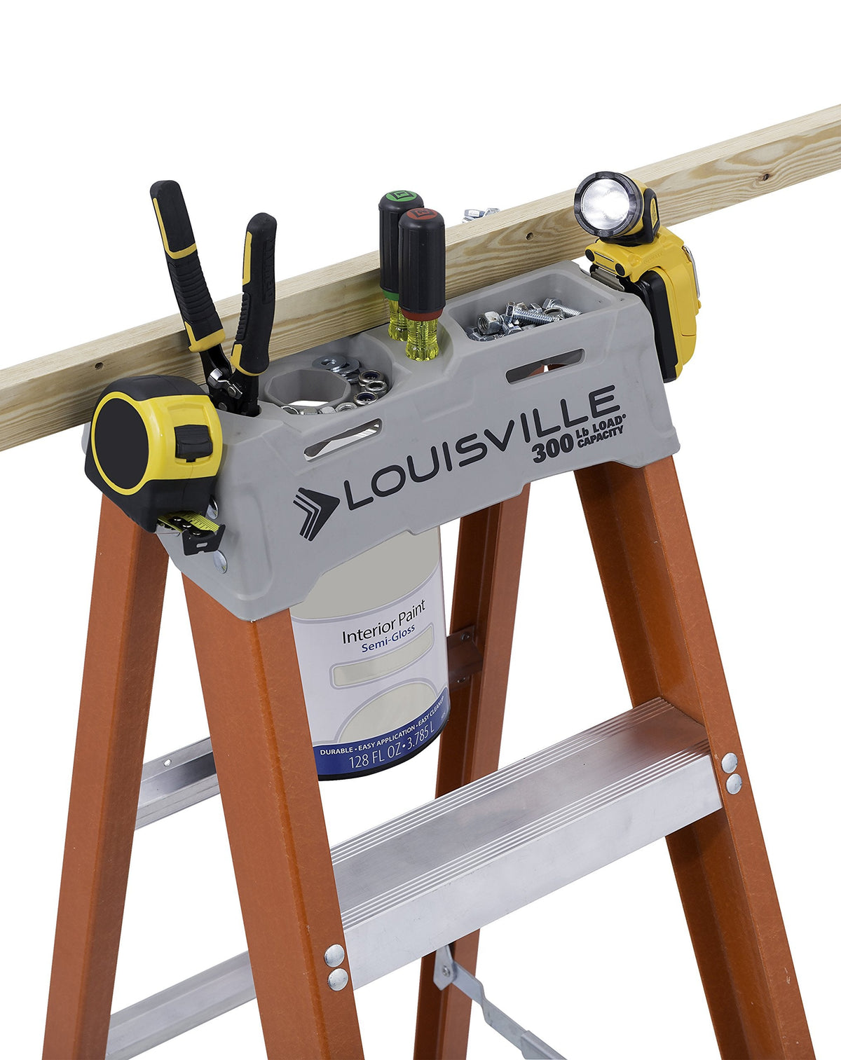 Louisville Ladder 4-Foot Fiberglass Step Ladder, 300-Pound Load Capacity, Type IA, FS1504