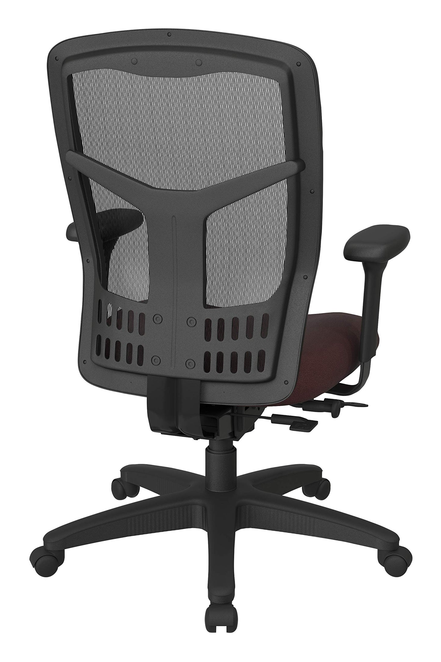 Office Star ProGrid High Back Manager's with Adjustable Seat Height, 2-to-1 Synchro Tilt Control and Seat Slider, Icon Burgundy Fabric