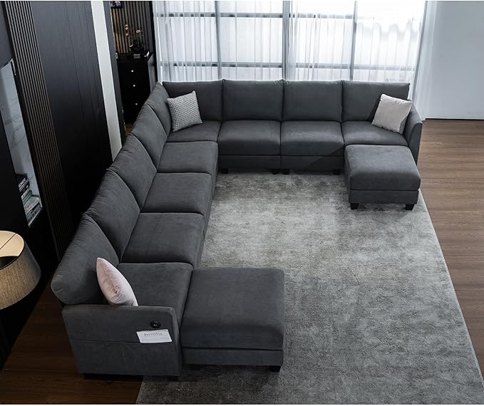 150.4" Large Sectional Couches for Living Room, 8 Seater L Shaped Modular
