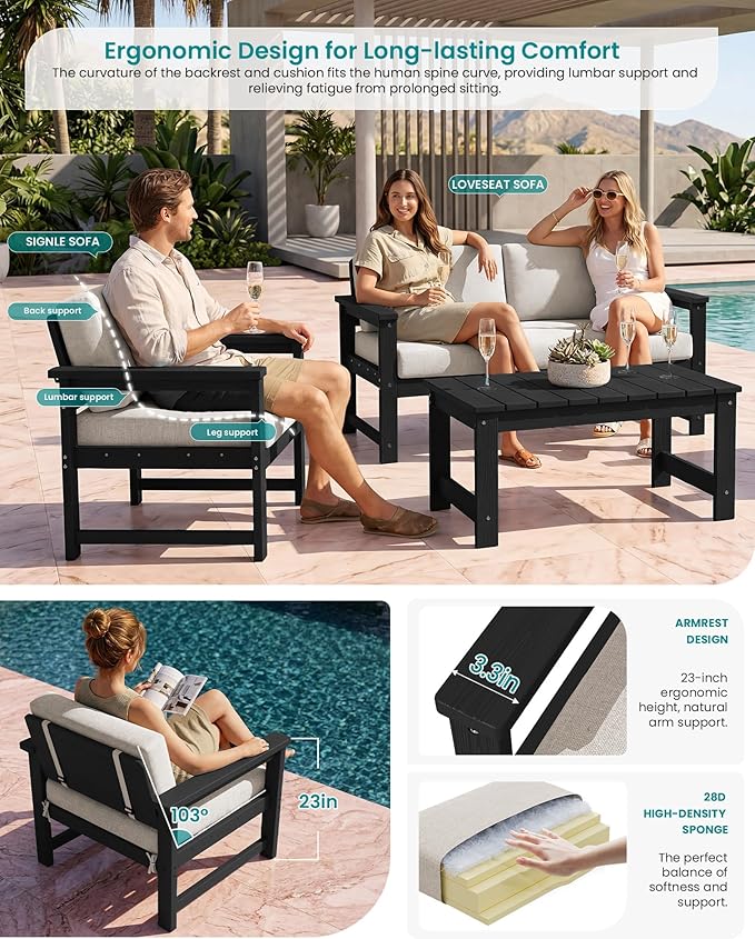 SERWALL 2 Pieces Single Cushioned Sofa Armchair