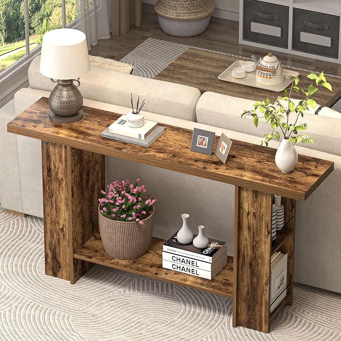 FOLUBAN Console Table for Entryway, Farmhouse Sofa Table