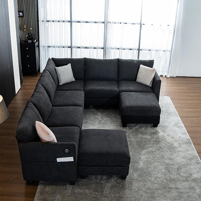 122.8" Large Sectional Couches for Living Room, 6 Seater L Shaped Modular