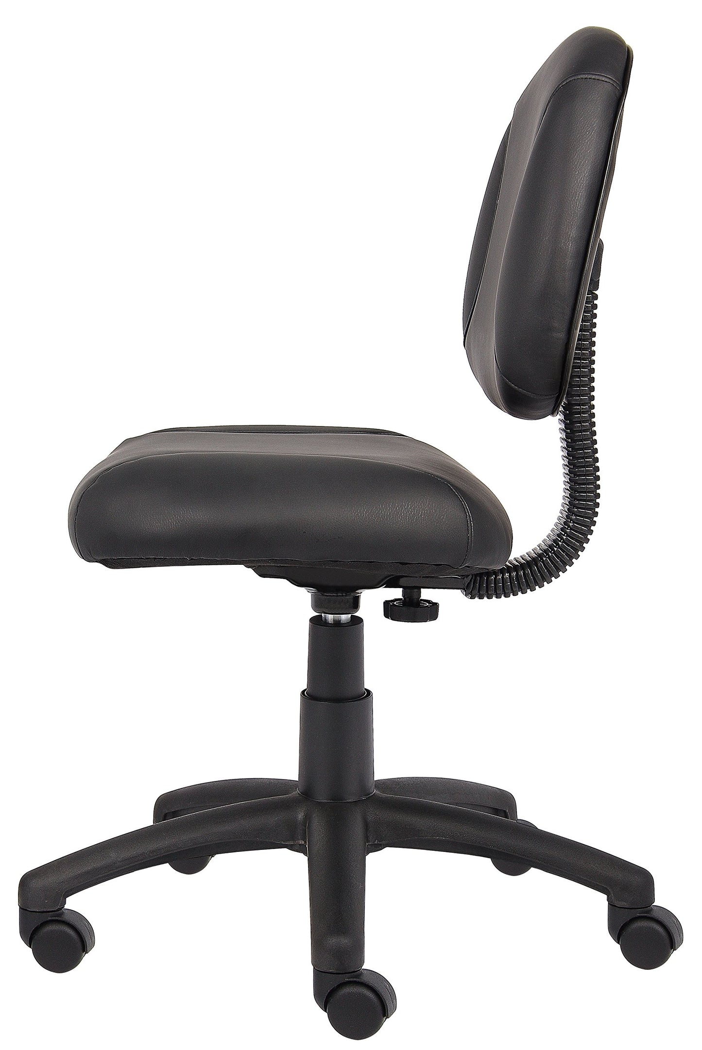 Boss Office Products Posture Task Chair Without Arms in Black, Low-Back (B305)
