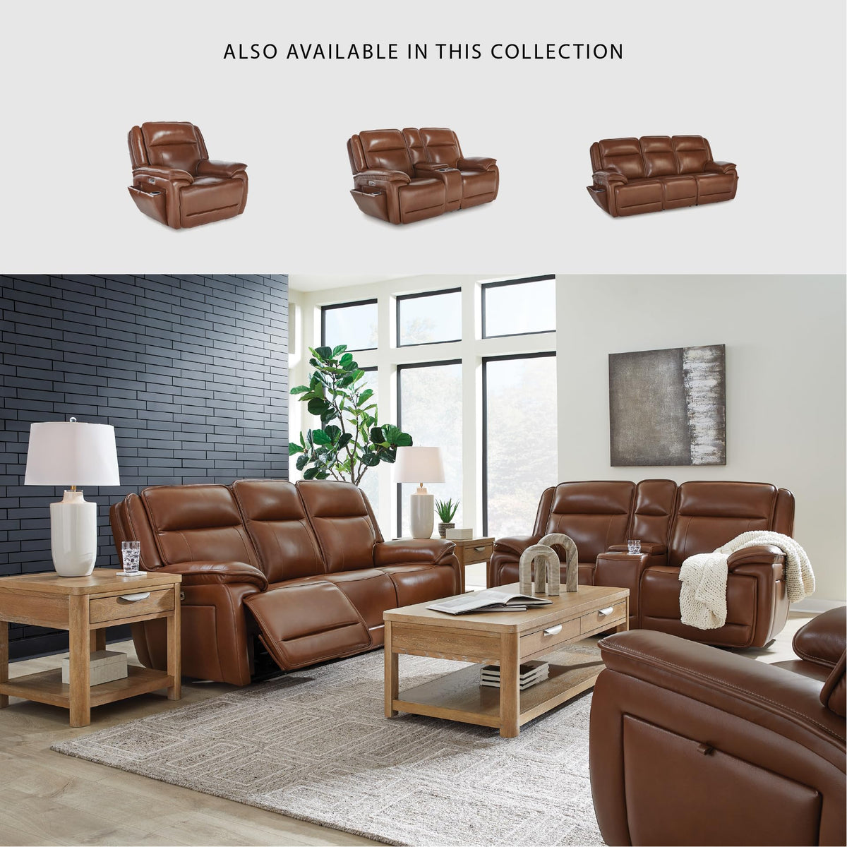 Signature Design by Ashley Healy Pier Power Recliner, Brown