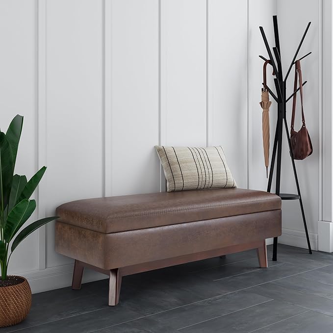 SIMPLIHOME Owen Rectangular Storage Ottoman