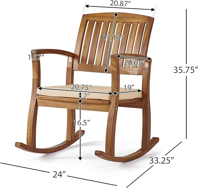Christopher Knight Home Selma Acacia Rocking Chair