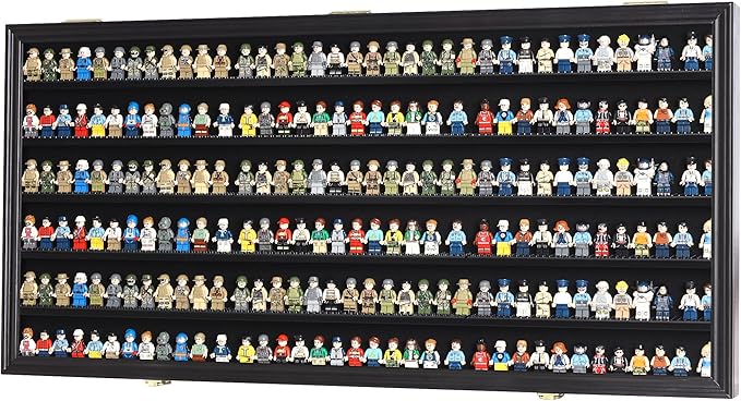 DisplayGifts Toy Minifigures Miniatures Display Case Frame Wall Cabinet Stand