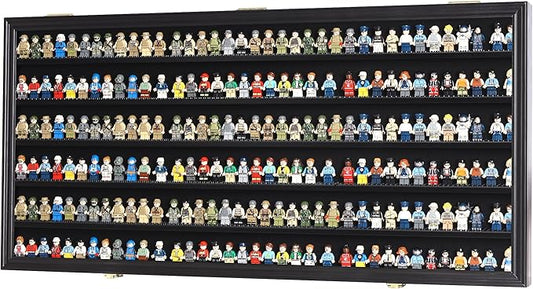 DisplayGifts Toy Minifigures Miniatures Display Case Frame Wall Cabinet Stand