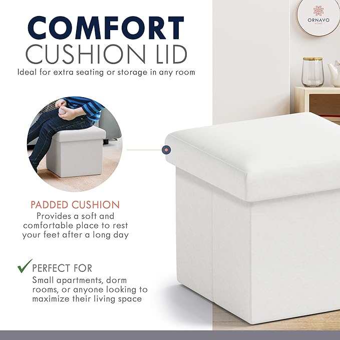 Ornavo Home Small Storage Ottoman,