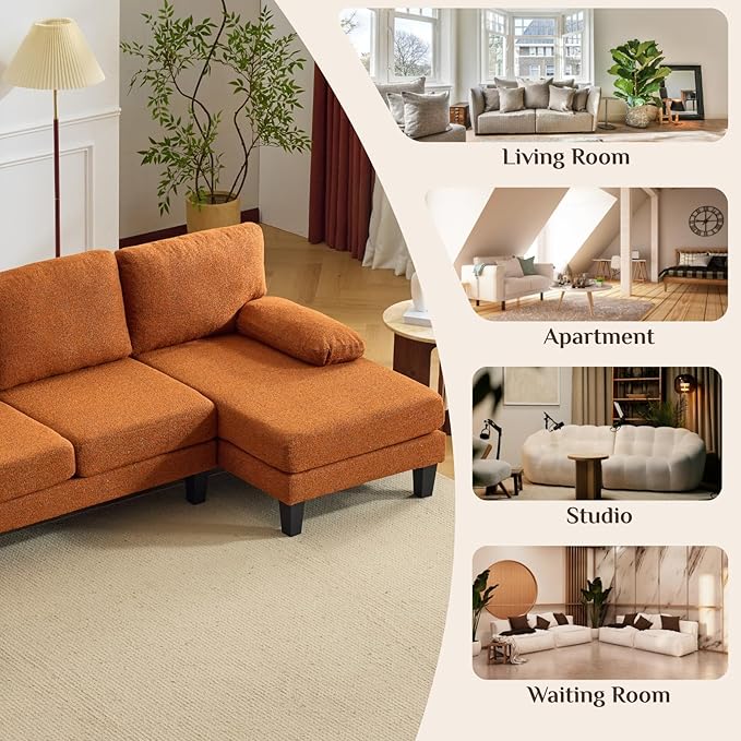 Karl home 110" U-Shape Sectional Couches