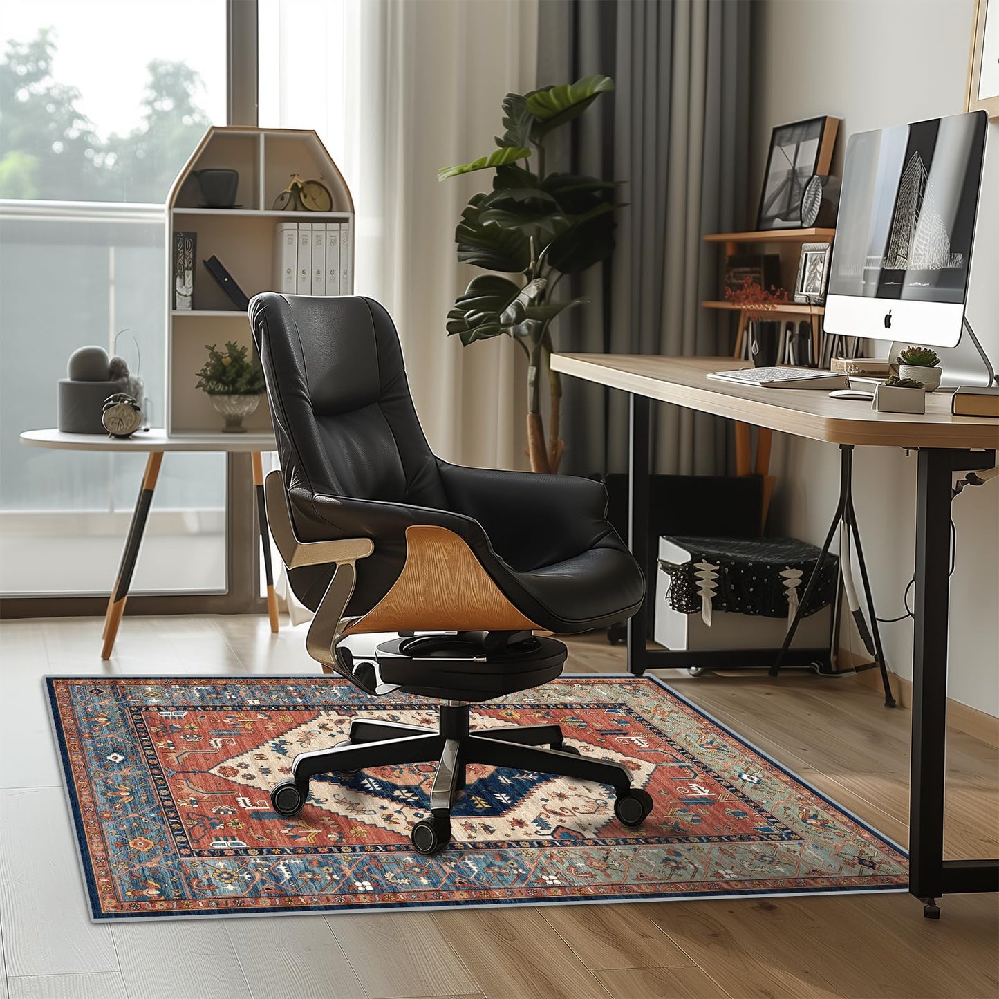 Office Chair Mat for Hardwood Floor, Anti Slip Hi-Q Desk Chair Mat for Hardwood & Low-Carpeted Floors, Easy to Clean Computer Floor Mat Protector Rug for Gaming Rolling Chair on Hard Wood Floors