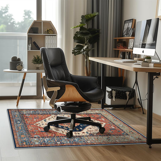 Office Chair Mat for Hardwood Floor, Anti Slip Hi-Q Desk Chair Mat for Hardwood & Low-Carpeted Floors, Easy to Clean Computer Floor Mat Protector Rug for Gaming Rolling Chair on Hard Wood Floors
