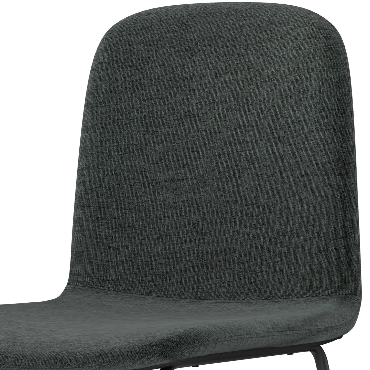 SIMPLIHOME Wilcox Contemporary Dining Chair (Set of 2) in Charcoal Grey Woven Fabric for the Dining Room