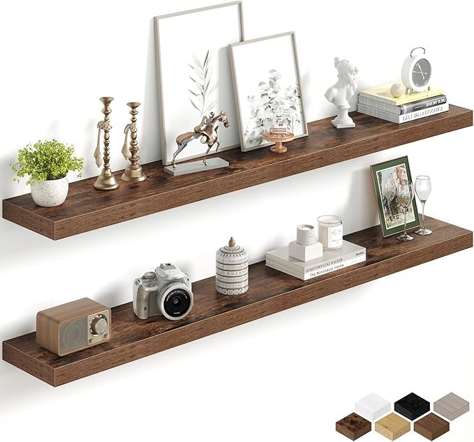 Fun Memories 55Inch Long Floating Shelves, 8 Inch Deep Shelves
