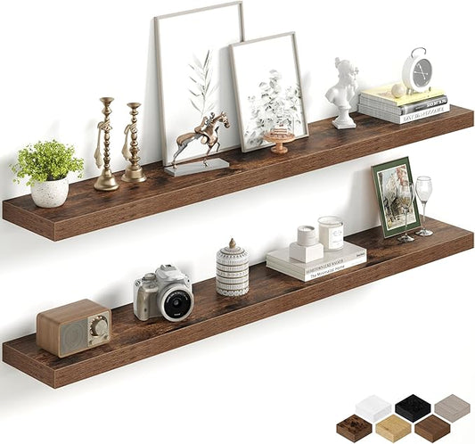 Fun Memories 55Inch Long Floating Shelves, 8 Inch Deep Shelves