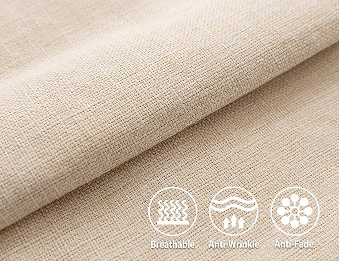 Stellhome Pack of 2 Burlap Throw Pillow Covers Farmhouse Linen Cushion Covers