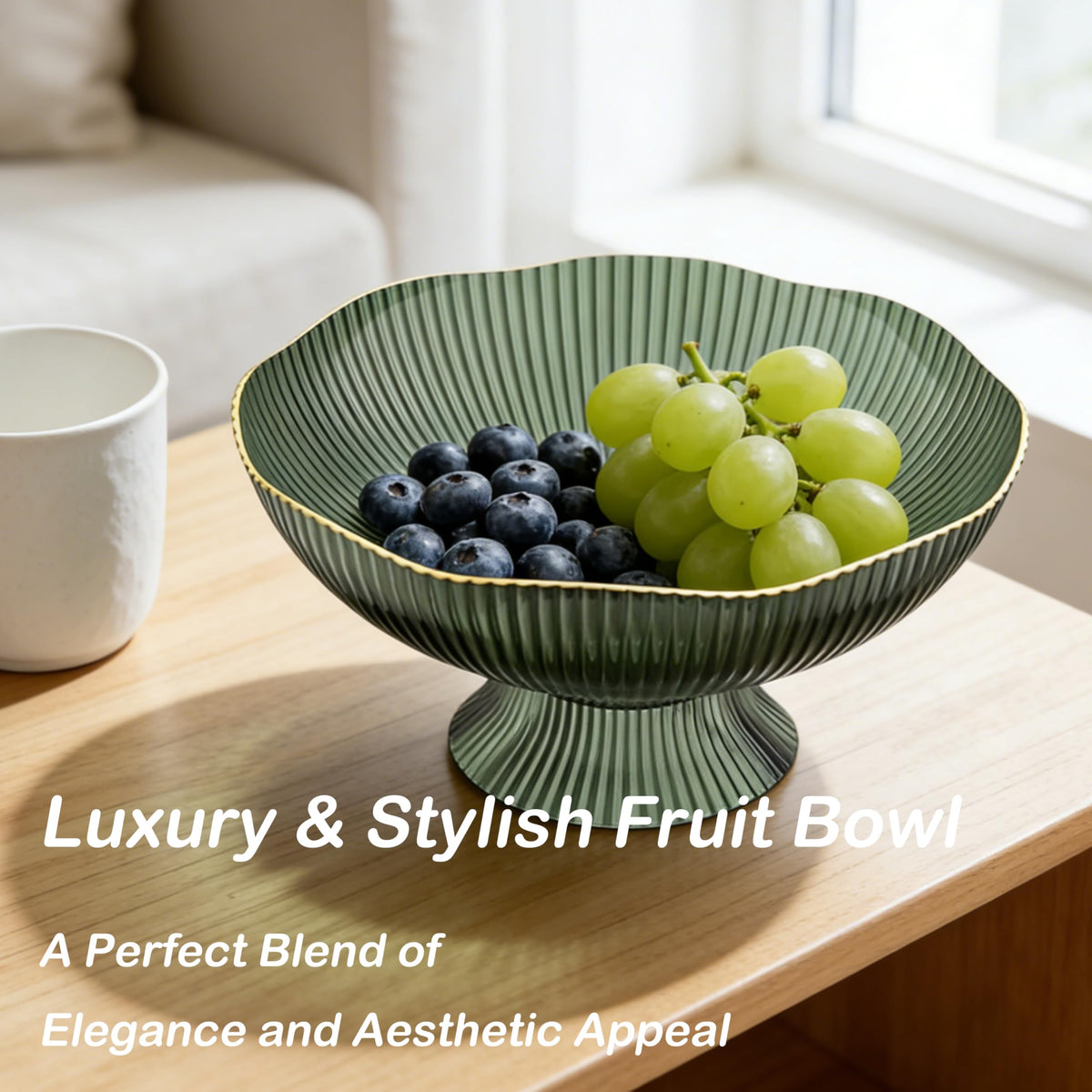 CXYNDFA Cute Fruit Bowl - Decorative Plastic Bowls for Kitchen & Dining Table, Versatile Centerpiece Display for Fruits, Snacks, Home Decor