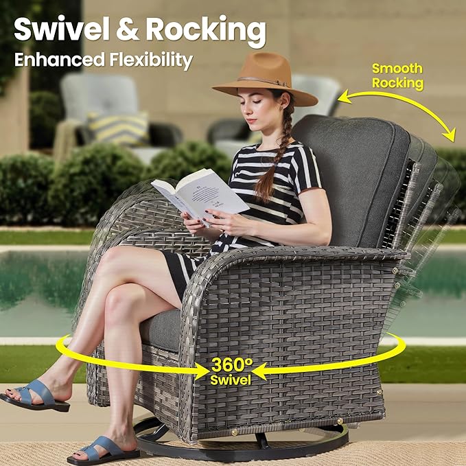 ovios 7-Piece Patio Furniture Set, Outdoor Wicker Sofa