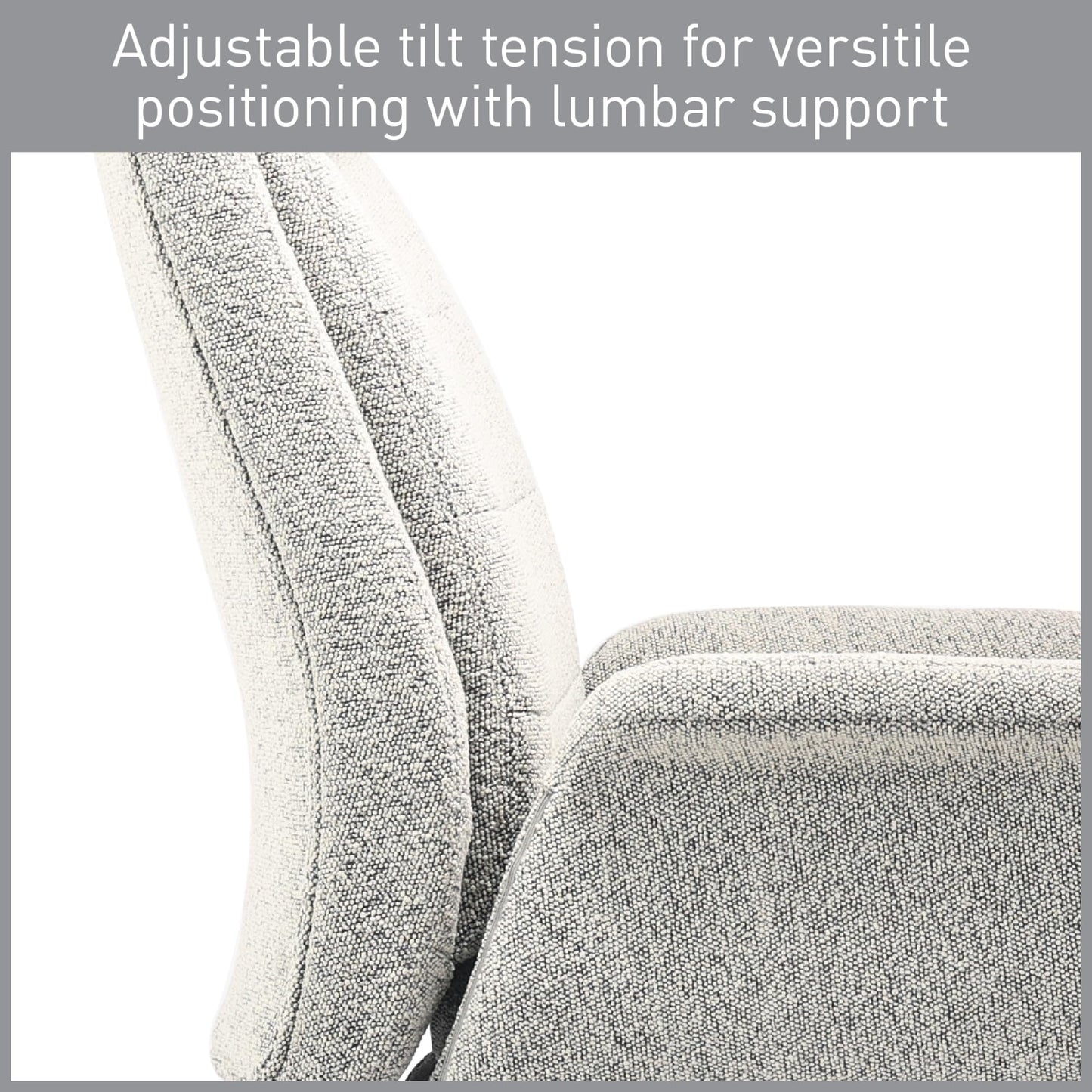 Realspace® Modern Comfort Pizana Bouclé Fabric High-Back Executive Office Chair, Light Sand/Brushed Nickel, BIFMA Compliant