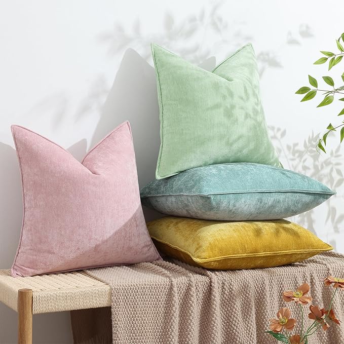 decorUhome Summer Couch Throw Pillow Covers 20x20 Set of 2, Decorative Soft