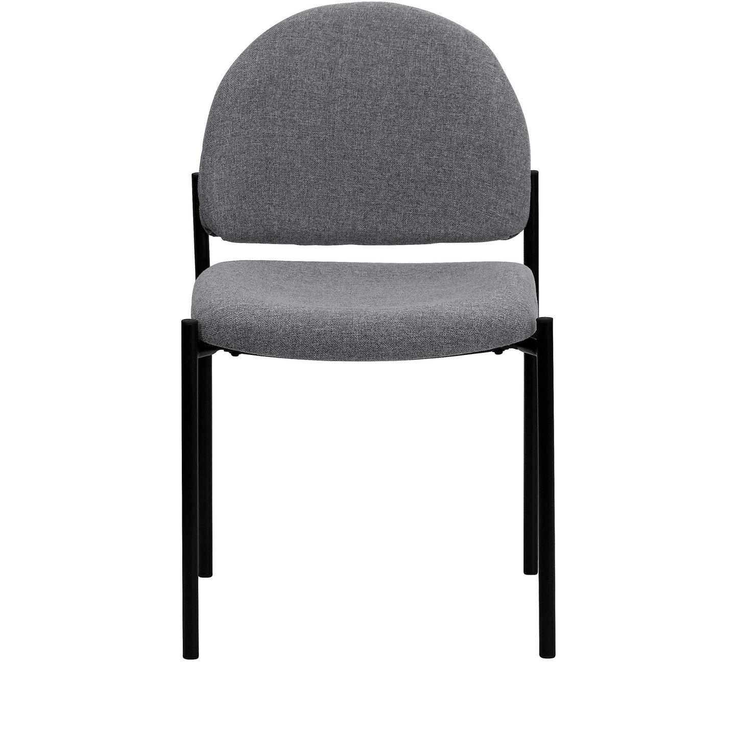 Flash Furniture Tania Comfort Gray Fabric Stackable Steel Side Reception Chair