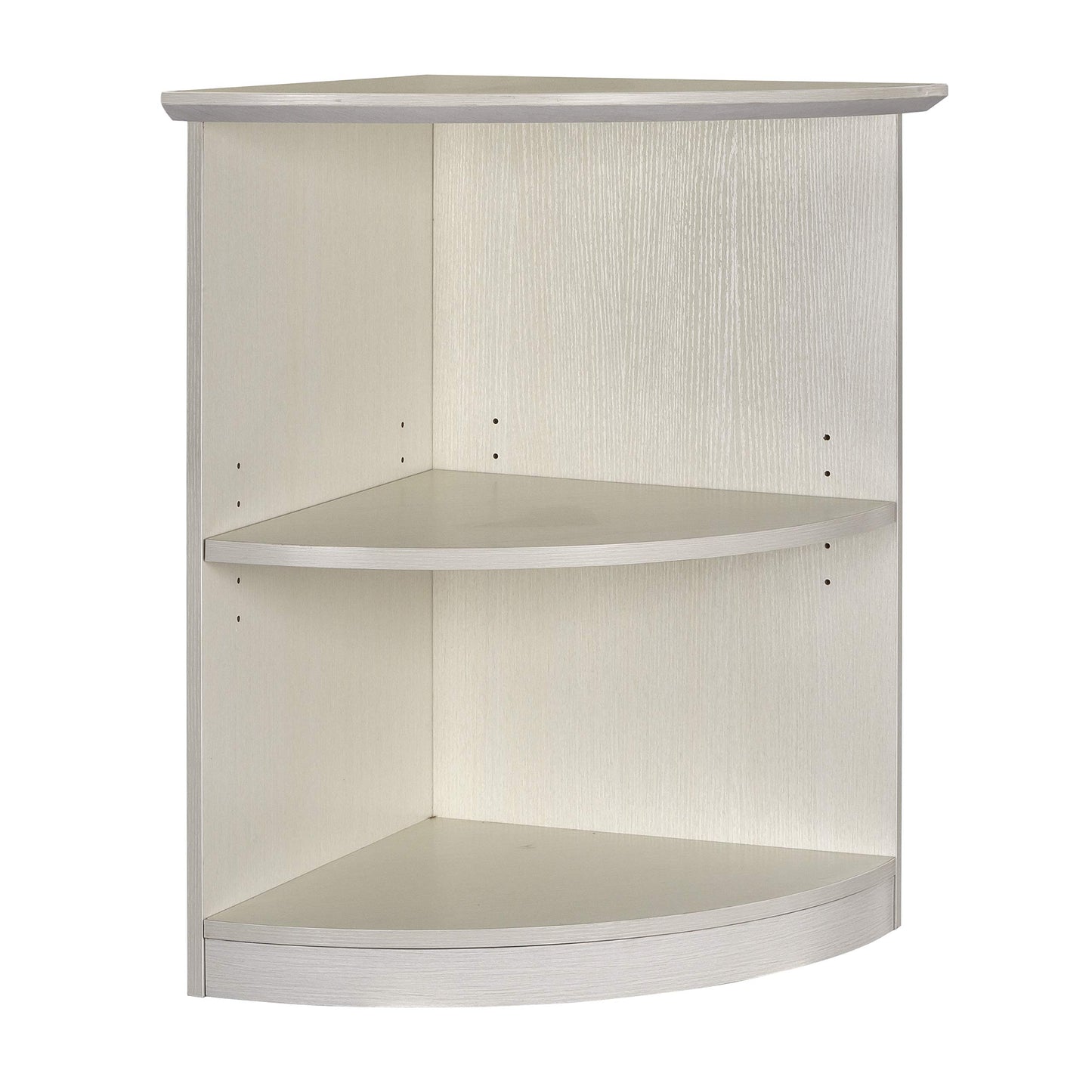 Safco Products Corner Bookcase, Spruce Up Any Space; 3 Tier Shelving with Middle Adjustable Shelf Textured Sea Salt