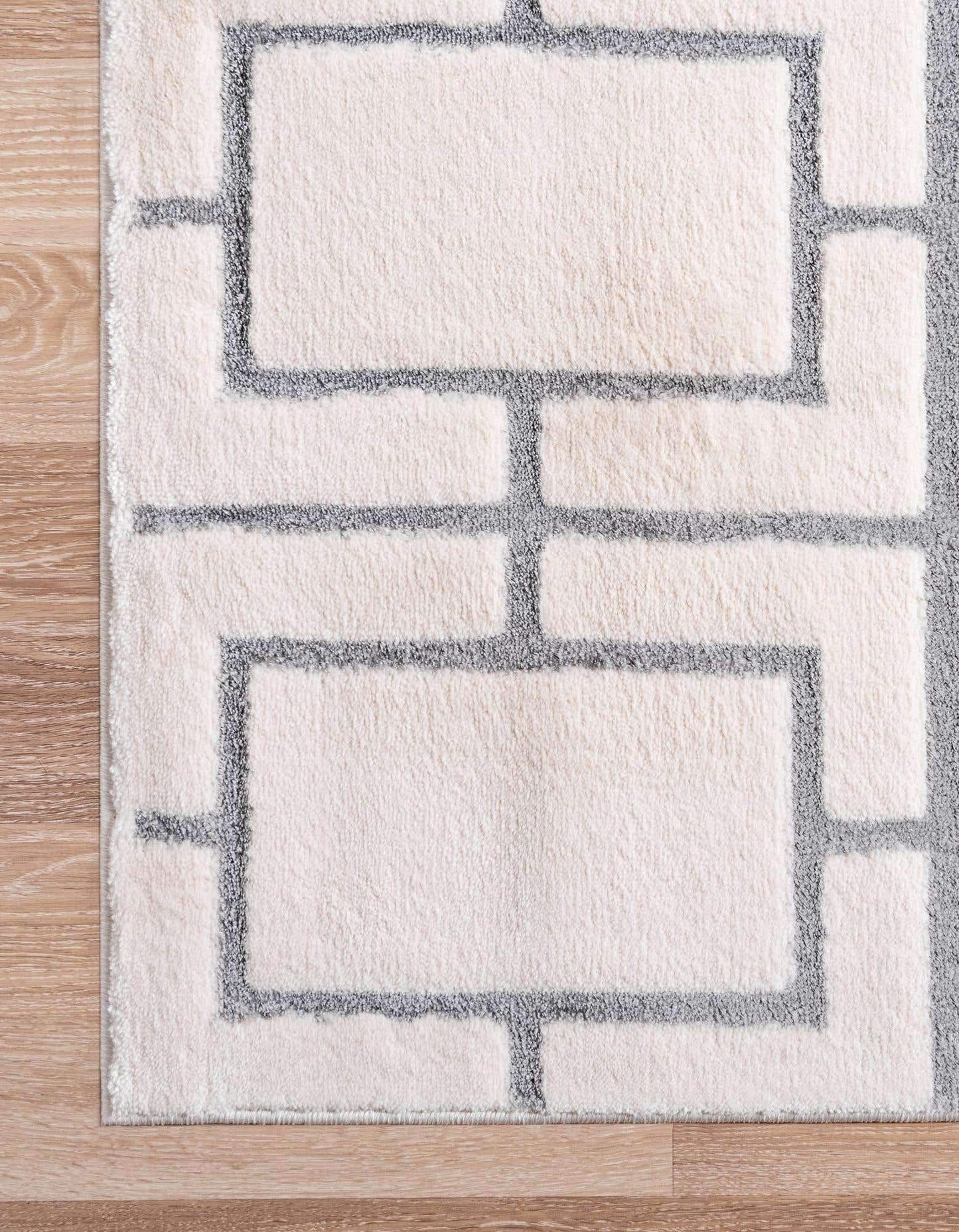 Unique Loom Glam Collection Area Rug - Deco (3' 3" x 5' 3" Rectangle, White Silver/ Silver)