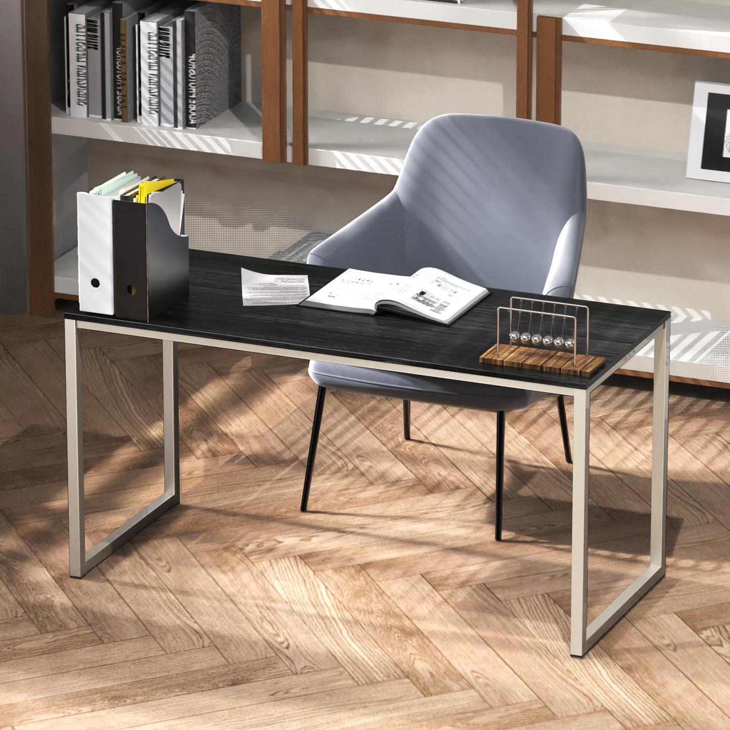 SHW Mission 40-Inch Home Office Computer Desk, Espresso