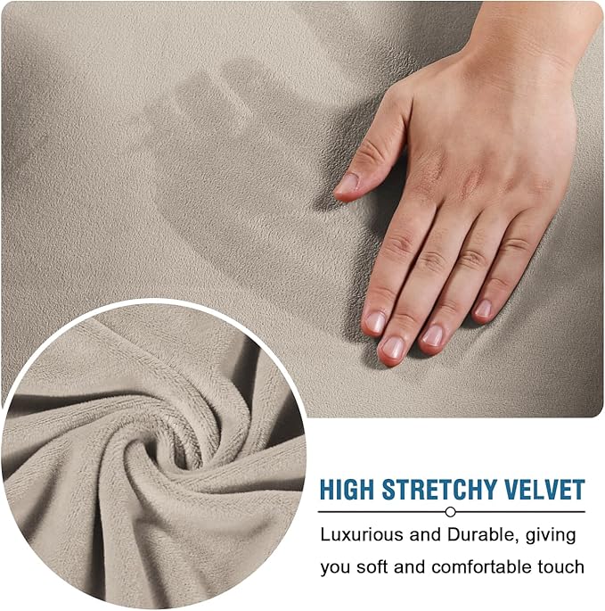 H.VERSAILTEX High Stretch Sofa Slipcover 4 Piece Cover Velvet Furniture
