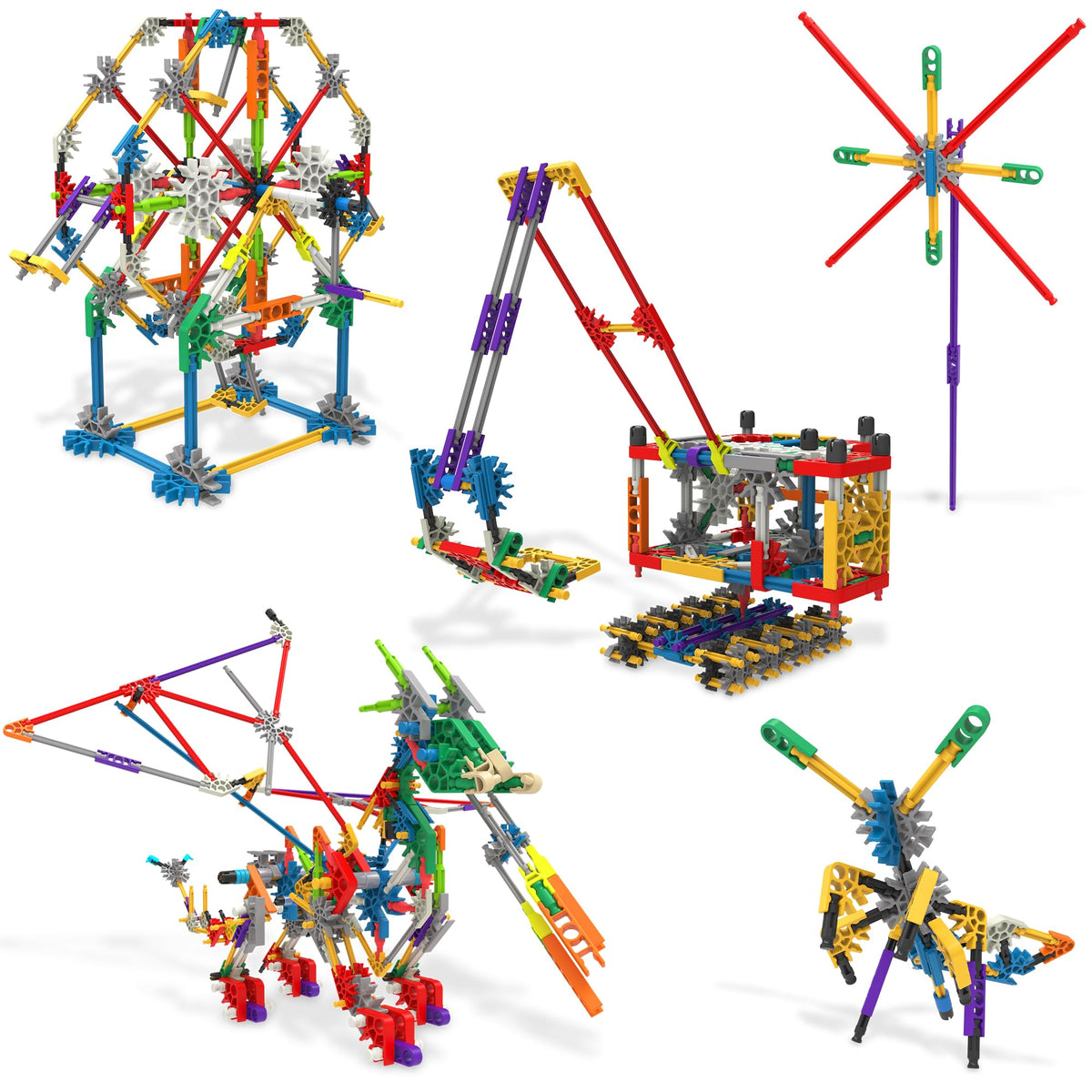 KNEX 80 Model Deluxe Set with Reusable Bag - STEM Building Kit, Kid Construction, Creative Play Toy‚ Ages 8+